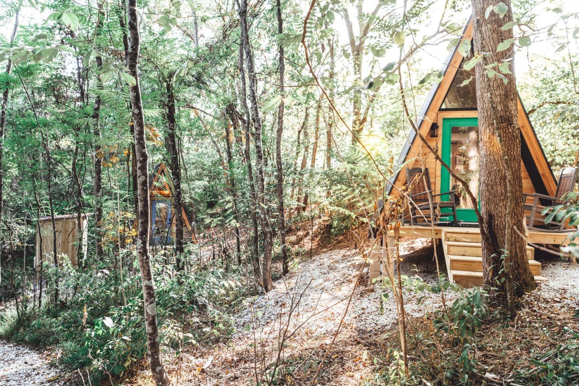 Blue Brambler Glamping A-Frame Apartman Rockbridge Kültér fotó
